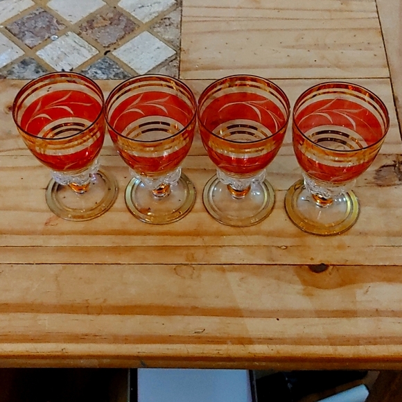 Set of 4 Cherry glasses - Picture 1 of 4